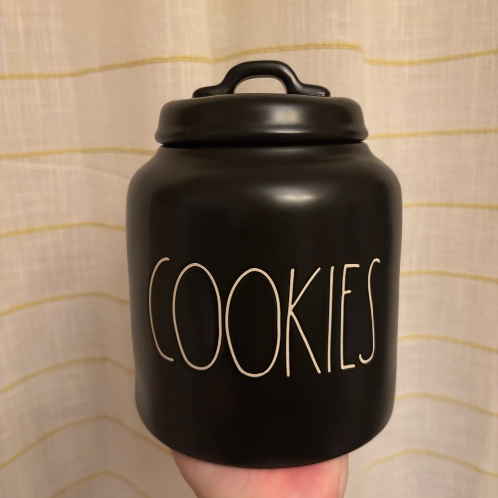 Rae Dunn Black Cookie Canister